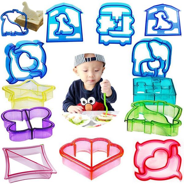 Sandwich Cutters Moule Crust Cutter Toast Cookie Cutters Cuisson Pain Presses Set Adulte Enfants Lunch Maker DIY Mignon Forme WX-C65