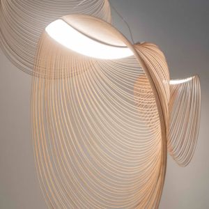 Sandyha luminarias Penderes e lustres art du bois lampe de paille de paille design des lustres de décoration intérieure LED Light Lampara Techo