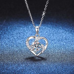 Zang steen mo sleutelbeen ketting S925 Sterling Sier ketting vrouwelijk eeuwige hart hanger Tanabata Valentijnsdag geschenk