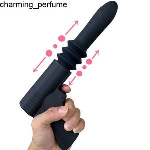 Sanica New York Pistol Vibrator Automatische seksapparaat Gun Dildo Massager Duwing Telescopisch handheld Clitoris Vibrator Sekspeelgoed