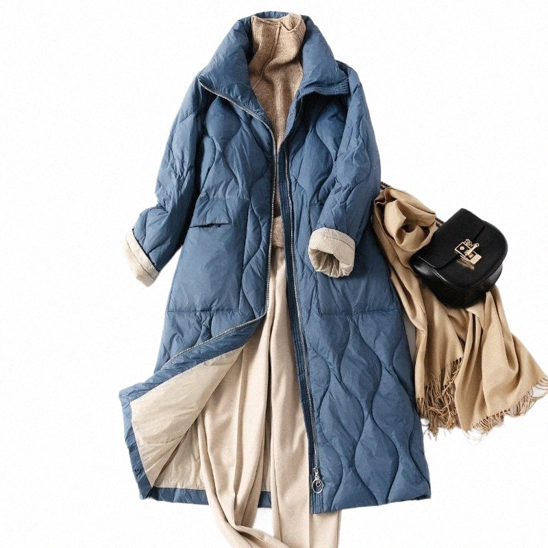SANISHROLY 2022 여성 겨울 코트 캐주얼 따뜻한 두껍게 하얀 오리 다운 재킷 파카 레이디스 LG 복어 아웃복 상단 SE1021 Z5QB#