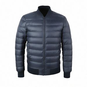 Sanishroly Nouveau manteau en duvet pour hommes automne hiver ultra léger blanc canard vers le bas Parka veste mâle mince court baseball vêtements d'extérieur hauts S360 y5Q3 #