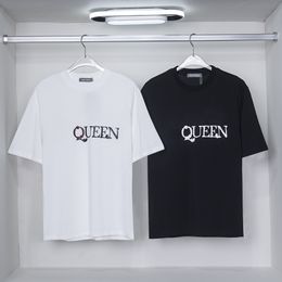 T-shirts Saint-Queen T-shirts Men's Mens Designer Mens T-shirts Black White Cool T-shirt Men Summer Italien T-shirt Street Casual Tops TEES Plus taille 98156