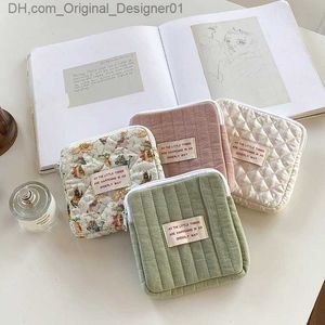 Sanitary napkin storage bag Cute cotton Korean coin wallet bag Coin jewelry organizer card bag Mini makeup bag Z230815