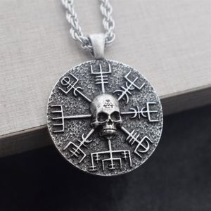 SanLan 12st Noorse Vikingenuitrusting Vegvisir met schedelketting amulet249n