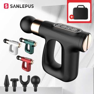 Sanlepus Elektrische puls Gun Hot Compress Massager Deep Muscle Relaxation for Body Neck Pain Relief Percussion 0209