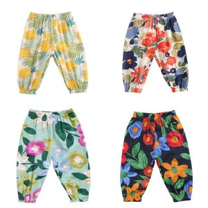 Sanlutoz zomermeisjes bloemen baby lange schattige katoenen baby broek vakantiestijl L2405