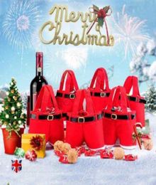 Santa Navidad Bag Candy Bag Elk Elk Pantallas Tratadas de bolsillo Decoración de regalos de regalos Accesorios de Festival de Regalos de Regalos1443007
