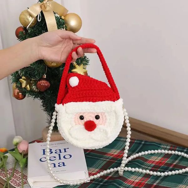 Sant Panta Claus DIY Handmad Crossbody Sac Sac Sac de portefeuille Téléphon