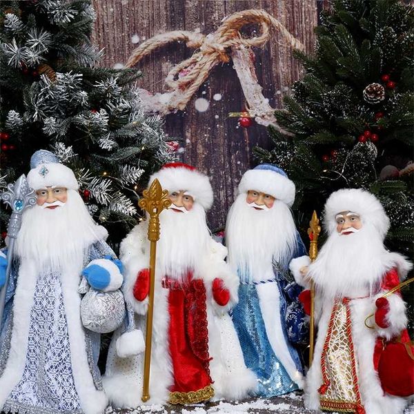 Père Noël Poupées Vacances En Peluche Personnages De Noël Enfants Jouets Fête D'anniversaire Cadeaux Décoration De Table 211019