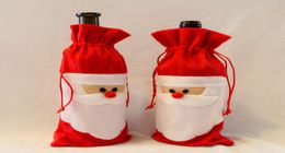 Sacs-cadeaux Santa Claus décorations de Noël sacs à vin rouge sacs de couverture de bouteille de Santa Sac à vin de champagne Gift 3113cm WX9418052623