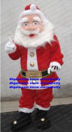 Costume de mascotte du père Noël Mascotte Kriss Kringle Père Noël Costume de personnage de dessin animé adulte Costume Accueillir les invités Conférence Photo No.1818