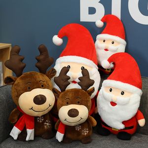 Juguete de peluche de Papá Noel, alce de peluche, regalo de decoración de Navidad, muñeco de decoración de felpa de Navidad, juguetes para niños