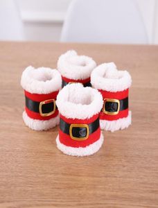 Santa Claus Red Napkin Rings Holder Elf Dissue Boxes Party Banquet Dinertafel Kerstmis Decoratie Serviettehouder DH03086600641