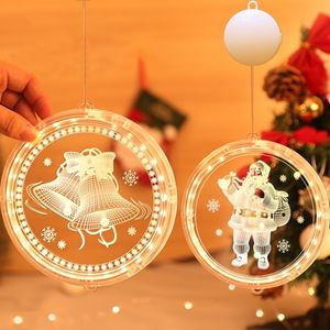 Santa Claus Snowflake Led Lights Merry Christmas Decoration for Home Christmas Ornamenten Navidad Nieuwjaar Cristmass 201027