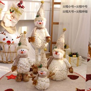 Santa Claus Snowman Alpaca Elk Kerstversiering voor thuis Nieuwjaar Kerstpop Home Figuren Ornamenten Merry Christmas H1020