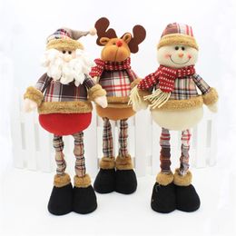 Santa Claus Snowman Elk Christmas Decorations for Home Year Doll Cijfers Ornamenten Merry Christmas Y201020