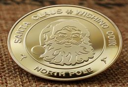 Santa Claus Wishing Coin Coned Coned Colled Souvenir Coin Coin North Pole Collection Regalo Feliz Navidad Coin3527266
