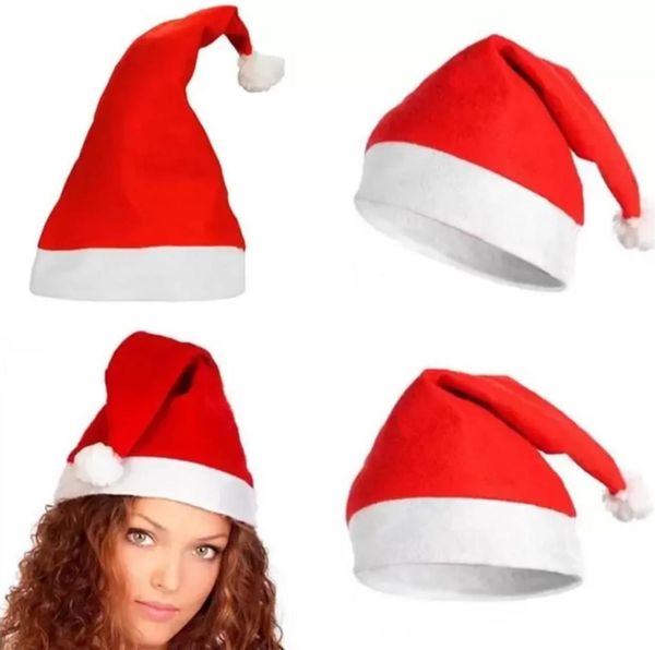 Sombrero de Papá Noel de felpa ultrasuave Cosplay sombreros de Navidad decoración de Año Nuevo adultos niños Navidad hogar jardín fiesta sombreros al por mayor 0718