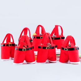 Santa Pants Style Christmas Decorations Gift Bags Candy Bags Kerstcadeautjes Mand Candy Tote Tassen voor Party Home Decor