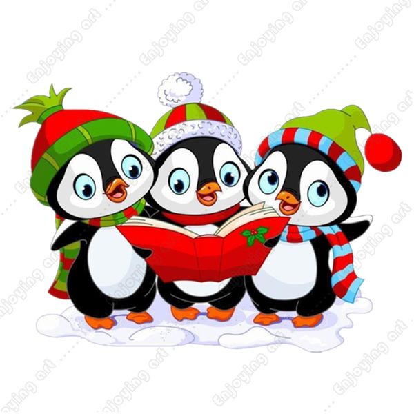 Santa Penguins Skating New Metal Cuting Dies pochoir pour le scrapbooking DIY Paper Carte de Noël Carte d'anniversaire Moule coupé