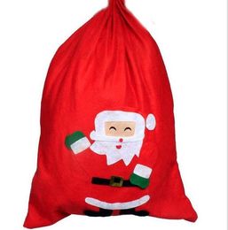 Gratis DHL Santa Sacks Christmas Kousen Monogrammable Santa Claus Trekker Rode Zak, Monogramable Sack Bags Candy Gift Tassen CB009P