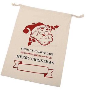 Santa Sacks Monogrammable Christmas Gift Bags Santa Sack Tas met trekkoord Santa Claus Herten katoenen opbergetui chriatms packs met hoge capaciteit