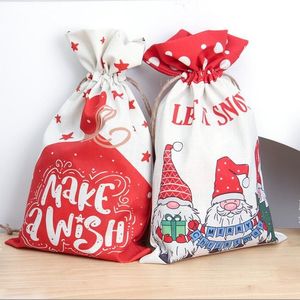 Santas Sacks Christmas Gift Bags Gnomes Feestelijke feestdecoraties Xmas Kids Candy Goodie Bag Bouquet SackCloth Drawstring Bundel Bouch RRB16554
