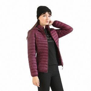 Santelon Parka d'hiver ultraléger rembourré doudoune pour femme manteau avec capuche extérieure chaude vêtements d'extérieur légers avec sac de rangement k1mr #