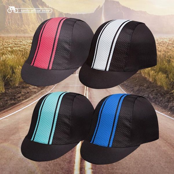 Santic 4 colores hombres mujeres bicicleta ciclismo gorra transpirable MTB bicicleta de carretera sombrero para montar a prueba de viento deportes al aire libre anti-sol gorras máscaras