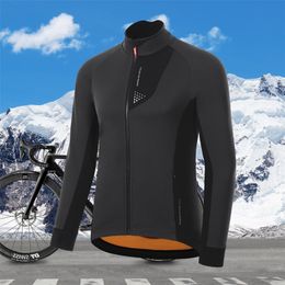 Santic-Chaquetas de ciclismo para hombre, abrigo de invierno para bicicleta, forro polar cálido, para montar en bicicleta de carretera, chaquetas de manga larga a prueba de viento, talla asiática 240129