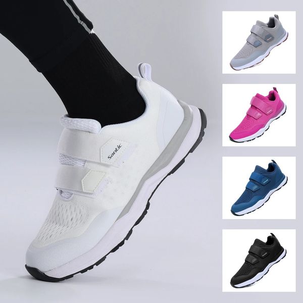 Santic Cycling Shoes Multi-Purpose Running SPD Spares de ocio cubierto de goma Diseño de bucle de bucle 3D Sneakers Unisex 240417