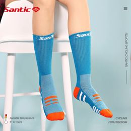 Santic chaussettes de cyclisme hommes femmes respirant en plein air course Marathon Football bas de Compression sport 240104