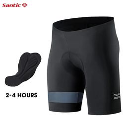 Santic Men Cycling Shorts Cycle d'été CoolMax 4D Pad Shockproof Mtb Terrotfiting Reflective 240408