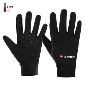 Santic Gants de cyclisme pour hommes Vélo VTT Chaud Plus Polaire Écran tactile à l'épreuve du froid Doigt complet Hiver Taille asiatique W0P079 211124