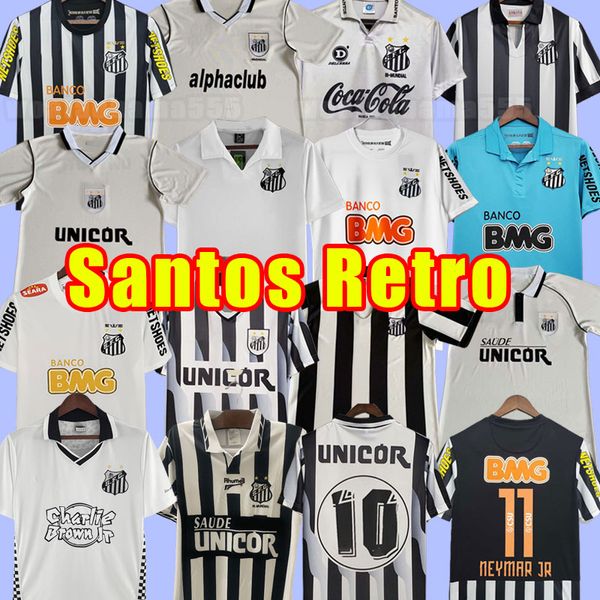 Santos FC Retro Soccer Jerseys Pato Sanchez Soteldo Classic Vintage Davila Fulk Dejanini Camiseta De Futbol Football Shirt 11 12 13 98 99 1956 1958 1970 1992 1997 99 00