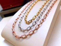 Santos ketting 22 inch LOVE bangl paar ketting dikke vergulde 18K voor man ontwerper T0P kwaliteit officiële reproducties ontwerper sieraden exquise 111