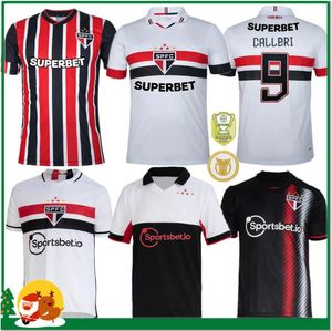 24 25 Jerseys de football Sao Paulo 2023 2024 Dani Alves Coutinho Gardien de but Shirts Kid Kit / hommes Femmes