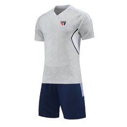 Sao Paulo FC – survêtement d'été pour hommes, chemise d'entraînement de sports de plein air, costume de sport à manches courtes, chemise de sport de loisirs