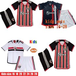 Sao Paulo Jerseys 2023 2024 Nestor Luciano Alisson Calleri Arboleda James Pato Lucas 23 24 Kit de niños de fútbol