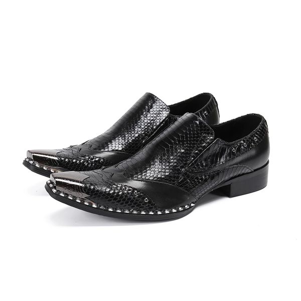 Sapato masculino zapatos de vestimenta formal en negros