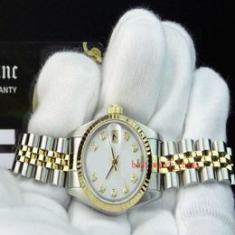 Saffier luxe horloge 18kt goud 26 31 36 41 mm heren witte diamant 79173 automatische dames dames paar Watches268R