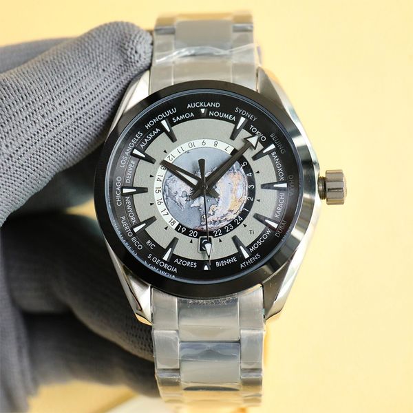 Reloj de zafiro Hombres Relojes de lujo Movimiento mecánico automático Diseñador Reloj de pulsera multifuncional de alta calidad Correa de acero inoxidable de 40 mm Impermeable Montre de luxe