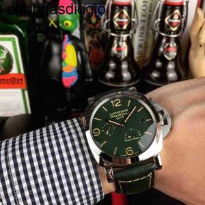 Sapphire Watch Panerass Glass Designer 44 mm 13 mm automatische mechanische beweging geïmporteerd koehide horlogeband 9phc Watch