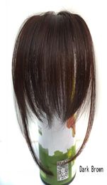 Sara 1020 CM Shuangbin Bang Clip in Soortgelijke Menselijk Haar Pony Fringe Franja voor vrouw Pony Front Hair Extensiones Synthetische Hairpi1685170