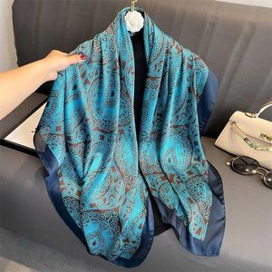 Sarongs 110x110cm dames zijden vierkant sjaalscheefhoofdscarf dames ontwerp geprinte dames sjaalzak foulard hoofdband bufanda grote schouderband luxe 2023 24325