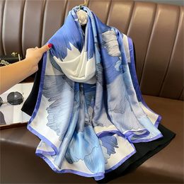 Sarongs 180 * 90 cm Marca de lujo Mujeres Seda Bufandas de verano Mantón Señora Abrigo Suave Foulard femenino Playa Estola Bandana Hijab Silenciador pareo 231113