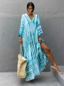 Sarongs 2019 Boheemian Vintage Striped Tie Dye dames zwempakomslag zomer buiten sexy bikini tas strand jurk kimono pareo kaftan 24325