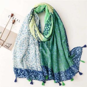 Sarongs 2024 Azteekse modieuze bloem schapen kleverige sjaal Womens gedrukt zachte Pashmina Stol Bosnod Buvandas moslim hoofdband sjaal 240325