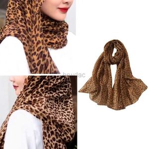 Sarongs modieuze luipaardprint dames sjaallengte en breedte chiffon sjaals moslim kleding accessoires lente/zomer dames hoofdband tas o2t9 24325